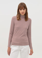 Ovs Striped T-Shirt With Mock Neck